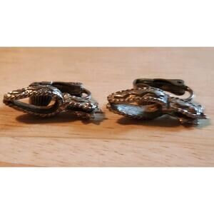 Pair Silver-Plated Spur Earrings